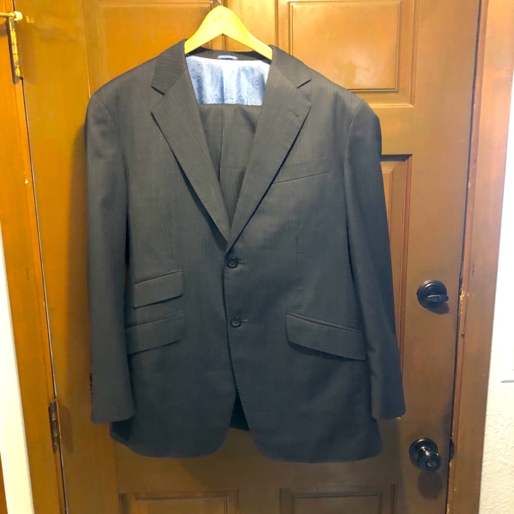 Astor and Black 42R Charcoal Stripe Suit.